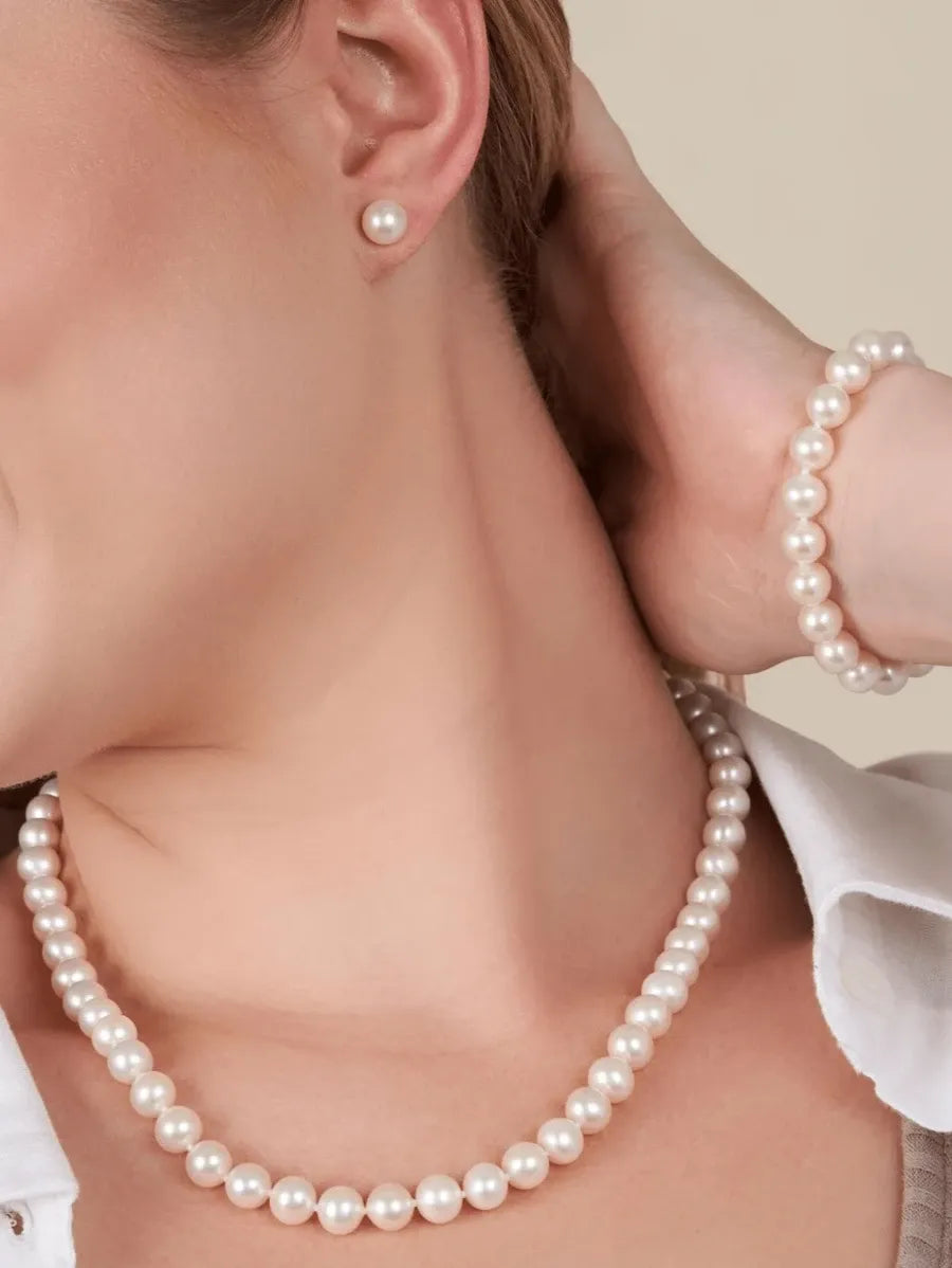 SHEIN طقم مجوهرات نسائي 4 قطع من اللؤلؤ بلون أبيض