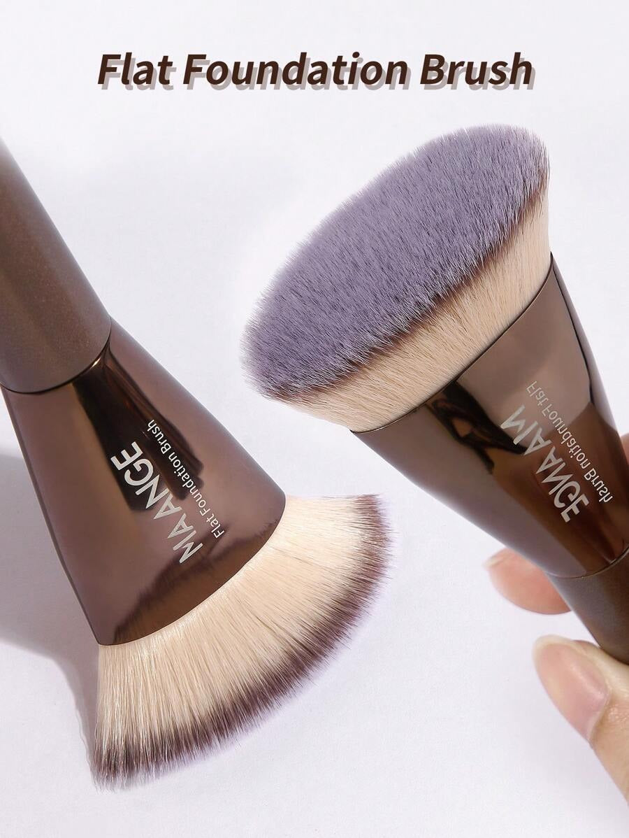 SHEIN MAANGE طقم فرش متكامل مكياج بلون قهوة بني