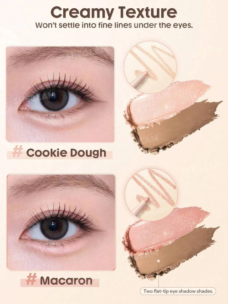 SHEIN SHEGLAM Lumi-Eye Aegyo-Sal Cookie Dough قلم كحل مزدوج بلون