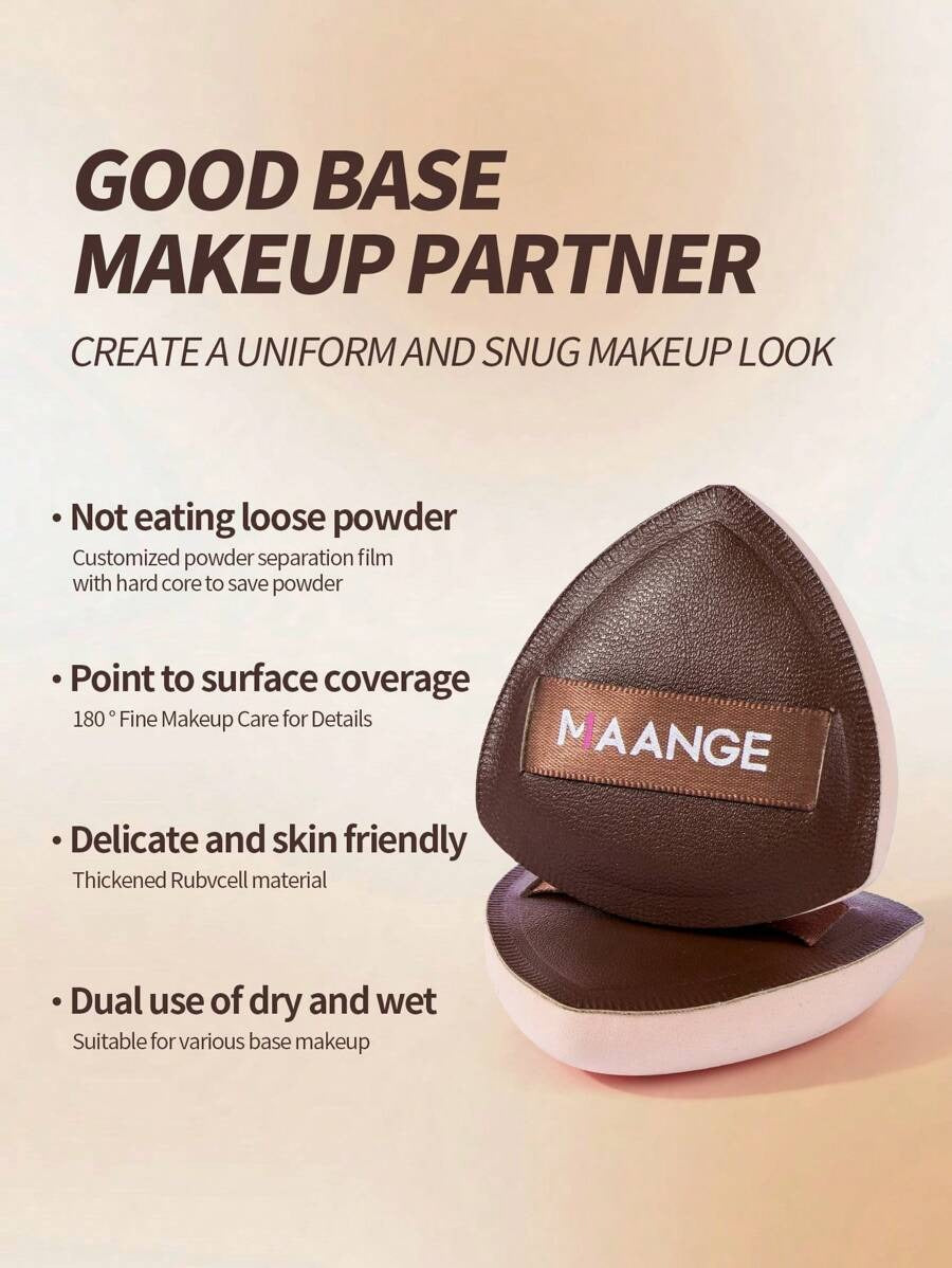 SHEIN MAANGE طقم فرش متكامل مكياج بلون قهوة بني