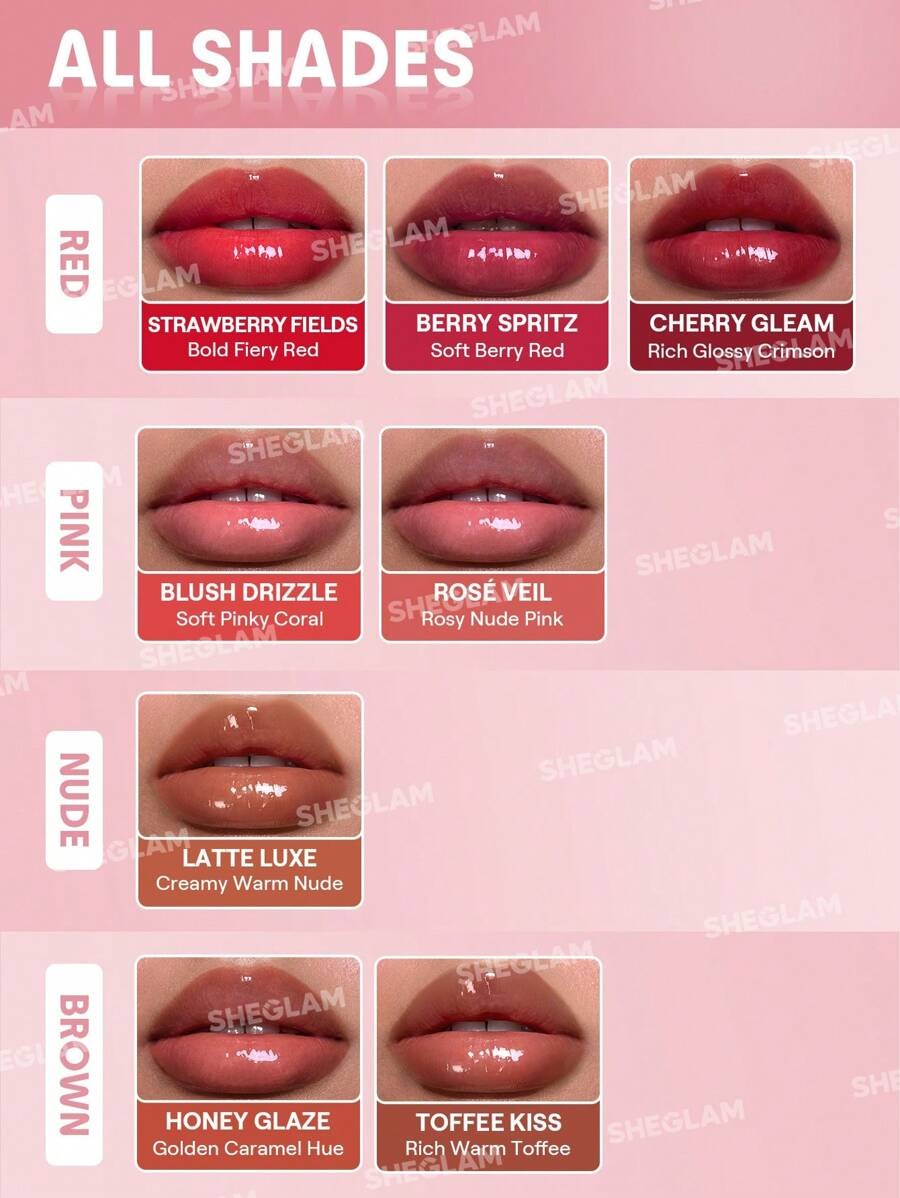 SHEGLAM Bold Booster  Toffee Kiss ملمع شفاه بلون توفي