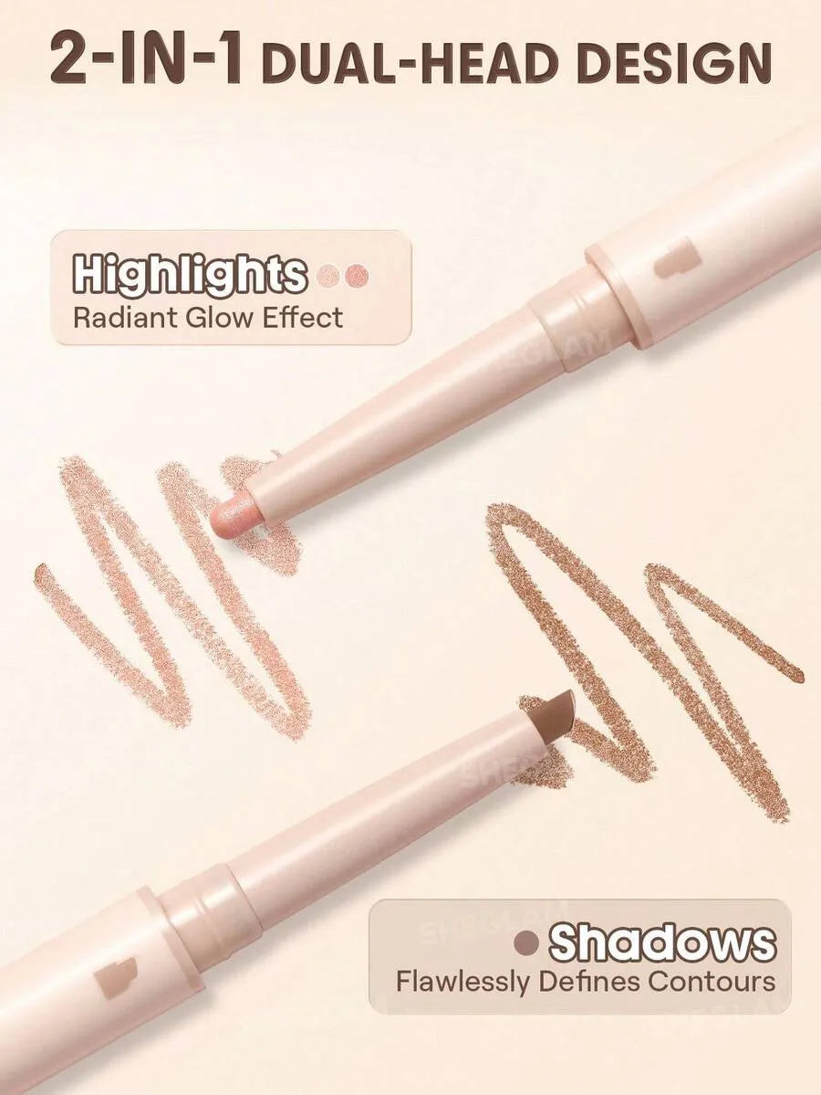 SHEIN SHEGLAM Lumi-Eye Aegyo-Sal Cookie Dough قلم كحل مزدوج بلون
