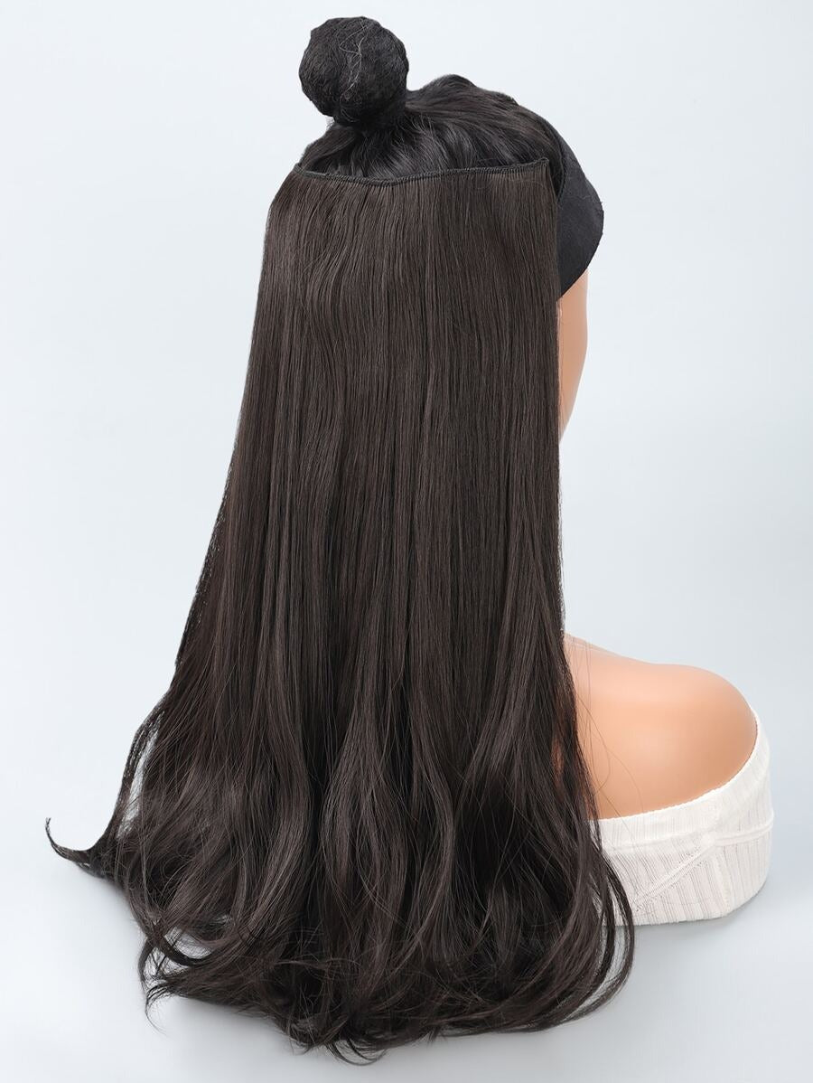 SHEIN وصلة شعر بمشبك – تموج طبيعي متوسط بلون بني