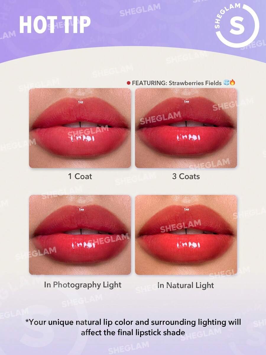 SHEGLAM  Bold Booster – Cherry Gleam ملمع شفاه بلون كرزي