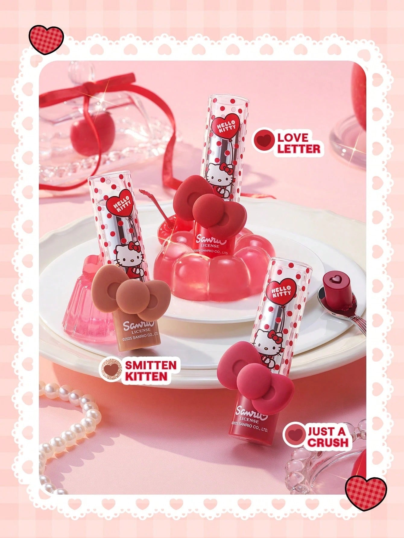 SHEGLAM Hello Kitty Be My Baby Smitten Kitten أحمر شفاه مرطب