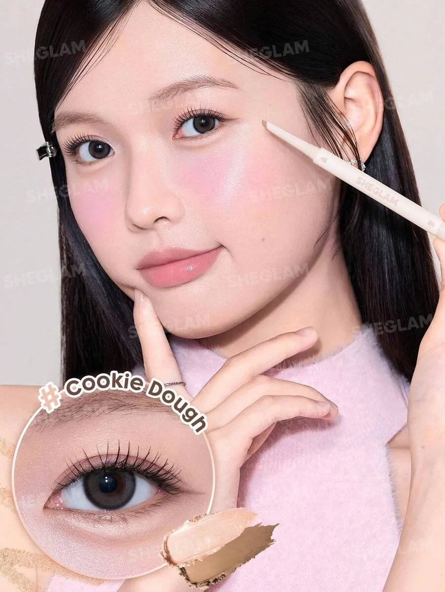 SHEIN SHEGLAM Lumi-Eye Aegyo-Sal Cookie Dough قلم كحل مزدوج بلون