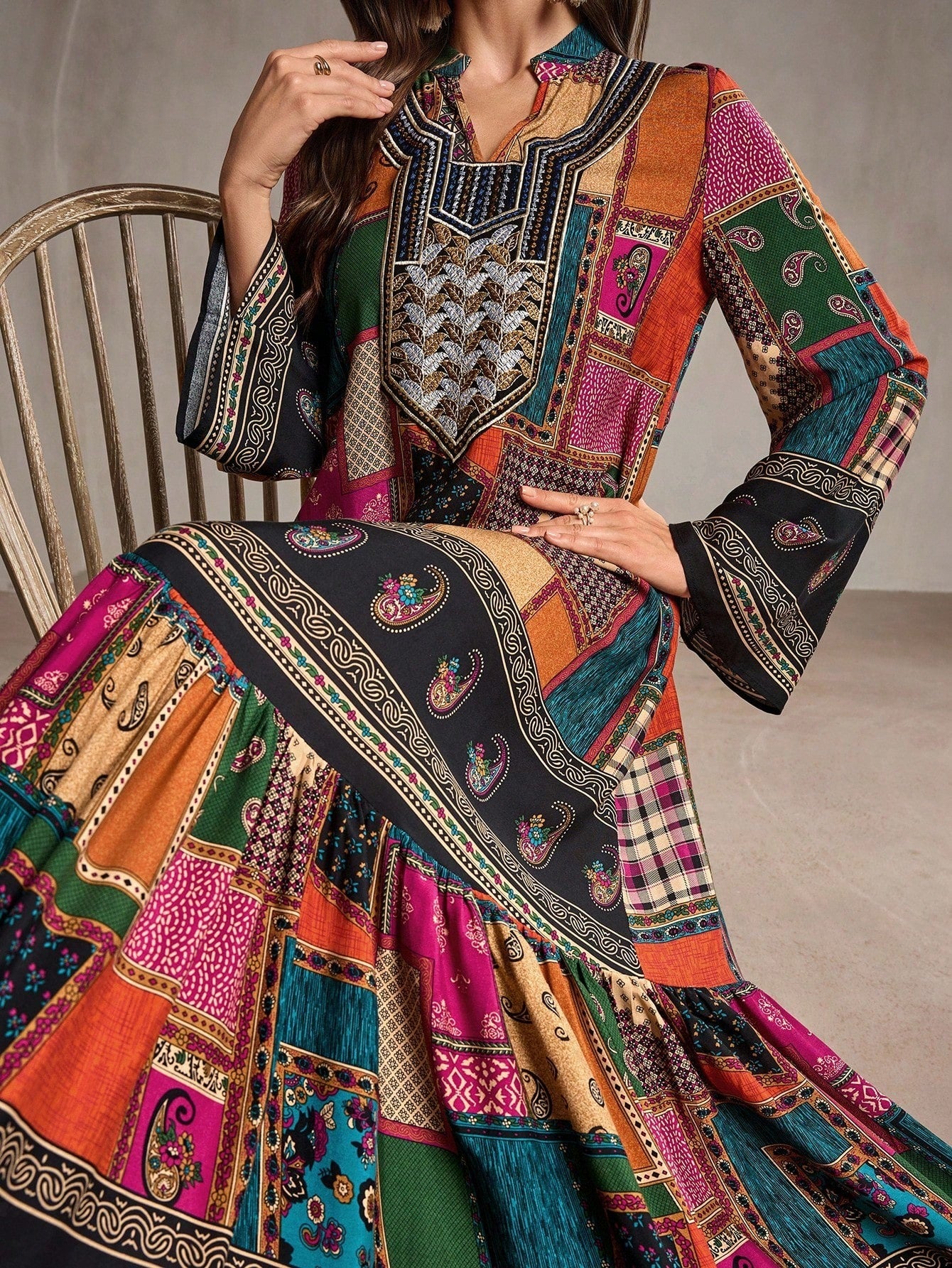 SHEIN Al Najma فستان بطباعة زهرية كاجوال محافظ