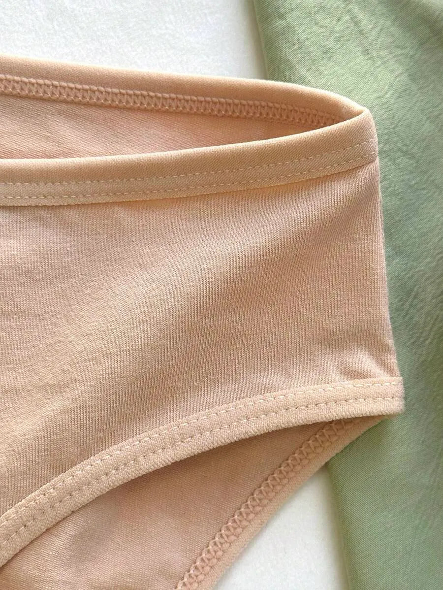 SHEIN سراويل داخلية نسائية من 5 قطع بخصر منخفض من القطن ومتعدد الألوان