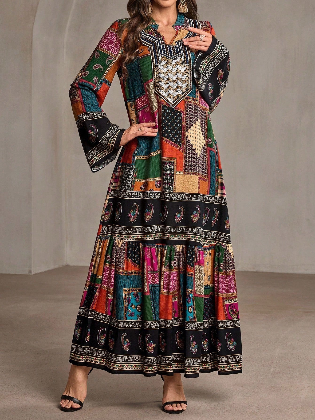 SHEIN Al Najma فستان بطباعة زهرية كاجوال محافظ