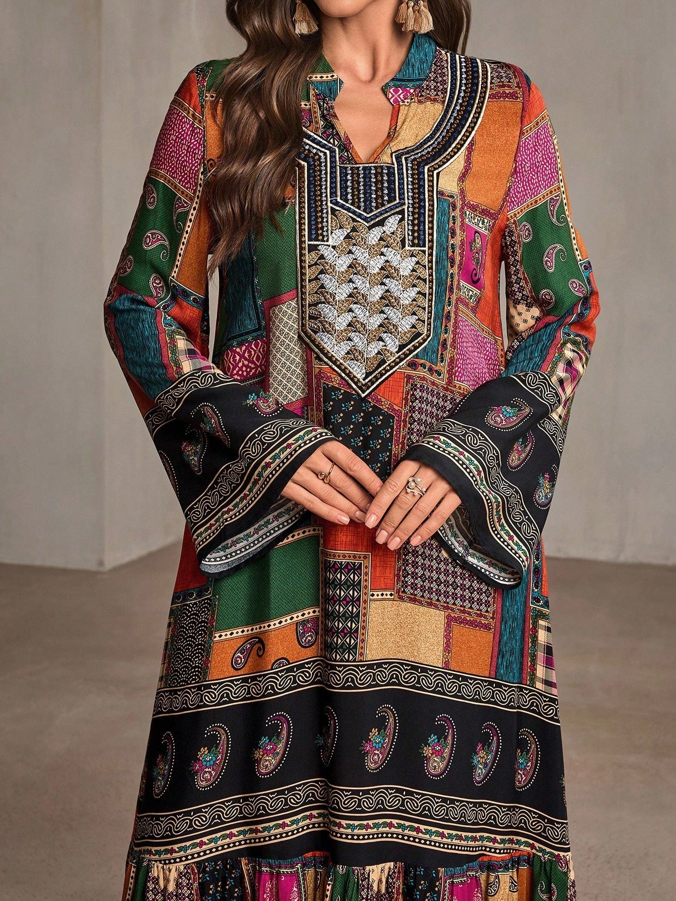 SHEIN Al Najma فستان بطباعة زهرية كاجوال محافظ