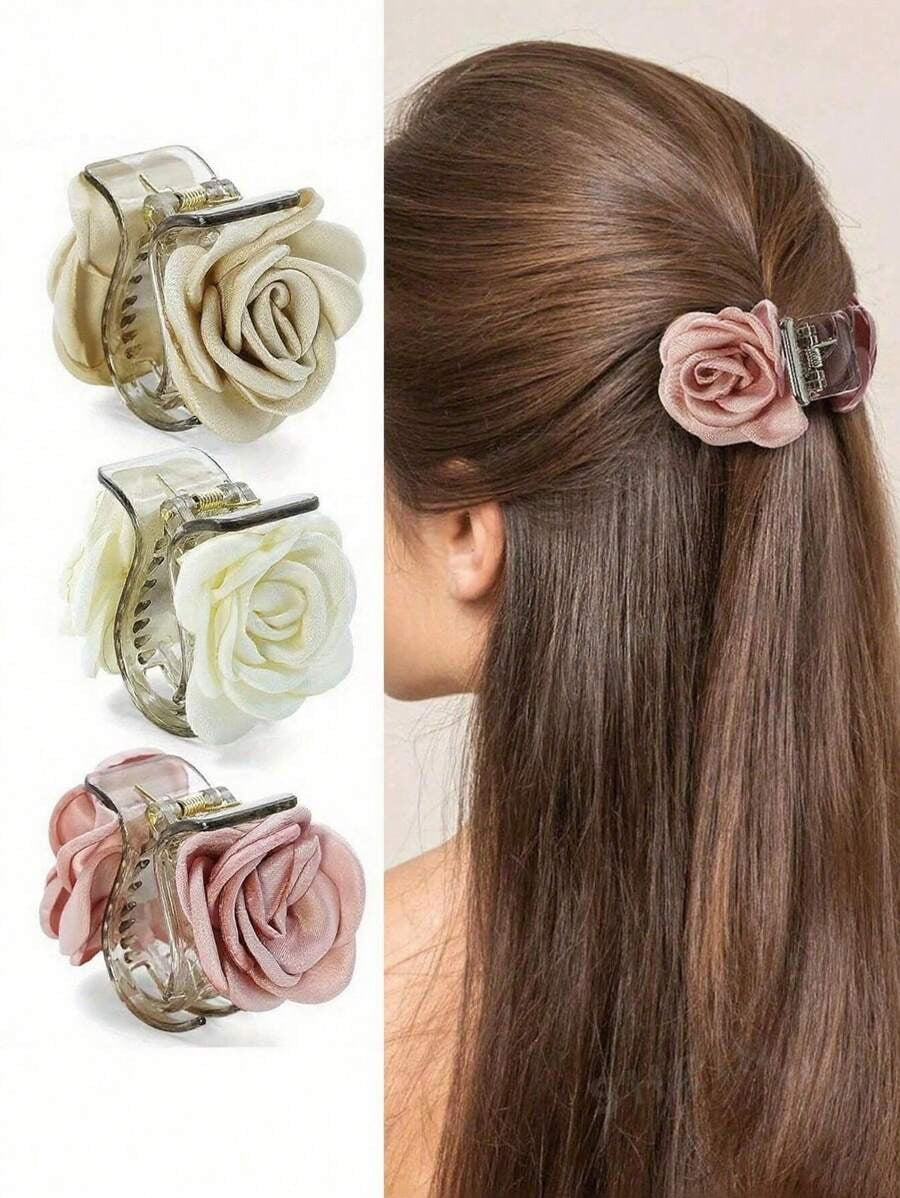 SHEIN مشبك شعر بتصميم وردة