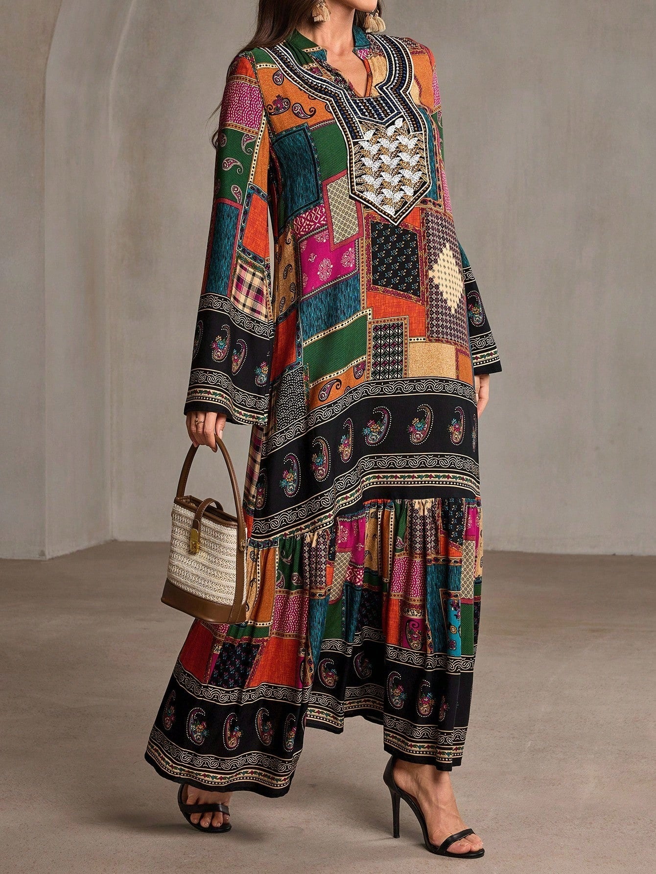 SHEIN Al Najma فستان بطباعة زهرية كاجوال محافظ