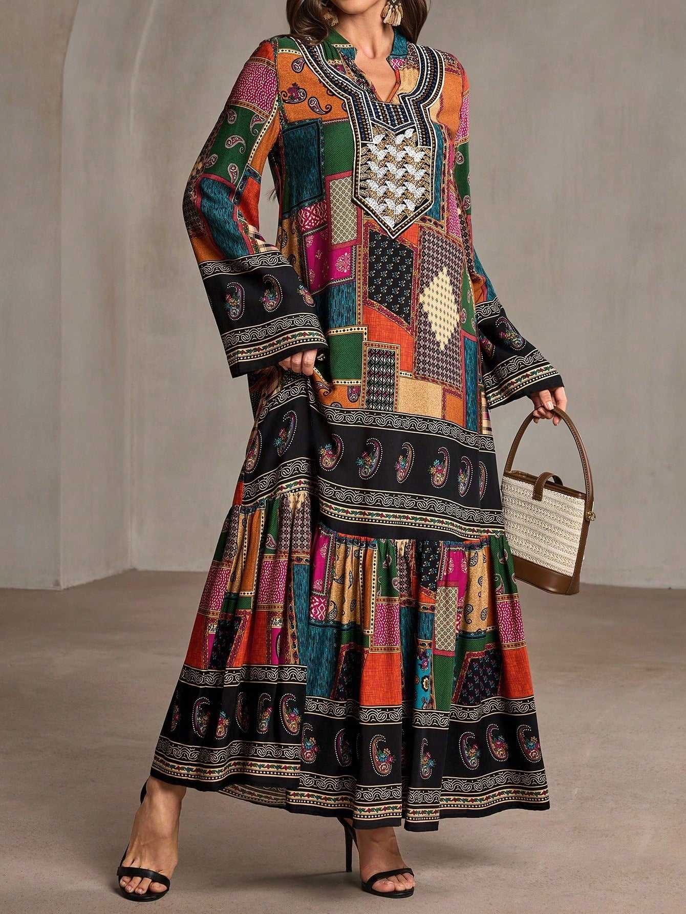 SHEIN Al Najma فستان بطباعة زهرية كاجوال محافظ