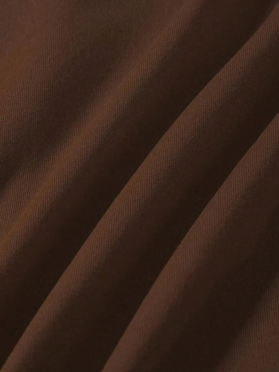 SHEIN سويت شيرت نسائي بغطاء رأس وطباعة دب وحروف وجيب متعدد الألوان