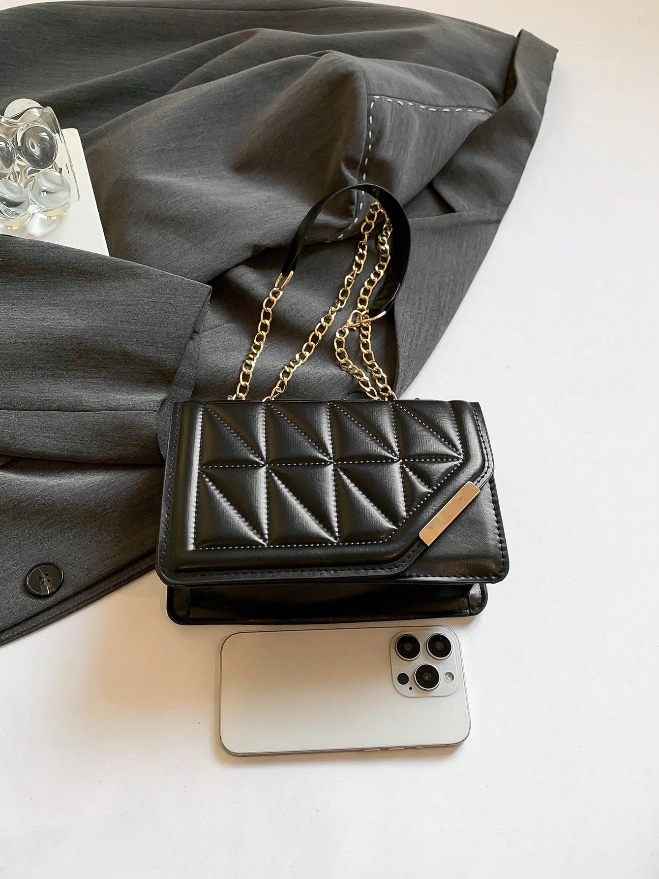 SHEIN حقيبة كاجوال كروس مربعة للسيدات بتصميم كوري