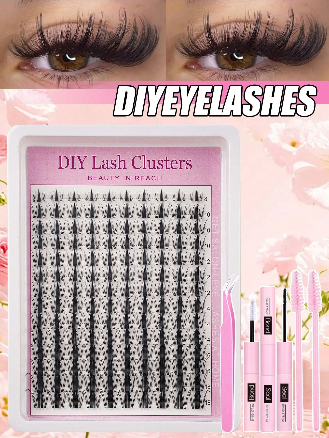 SHEIN طقم تمديدات رموش فردية خفيفة