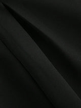 SHEIN MOD بنطلون نسائي بخصر عالٍ جداً وثنيات وساق واسعة بلون أسود