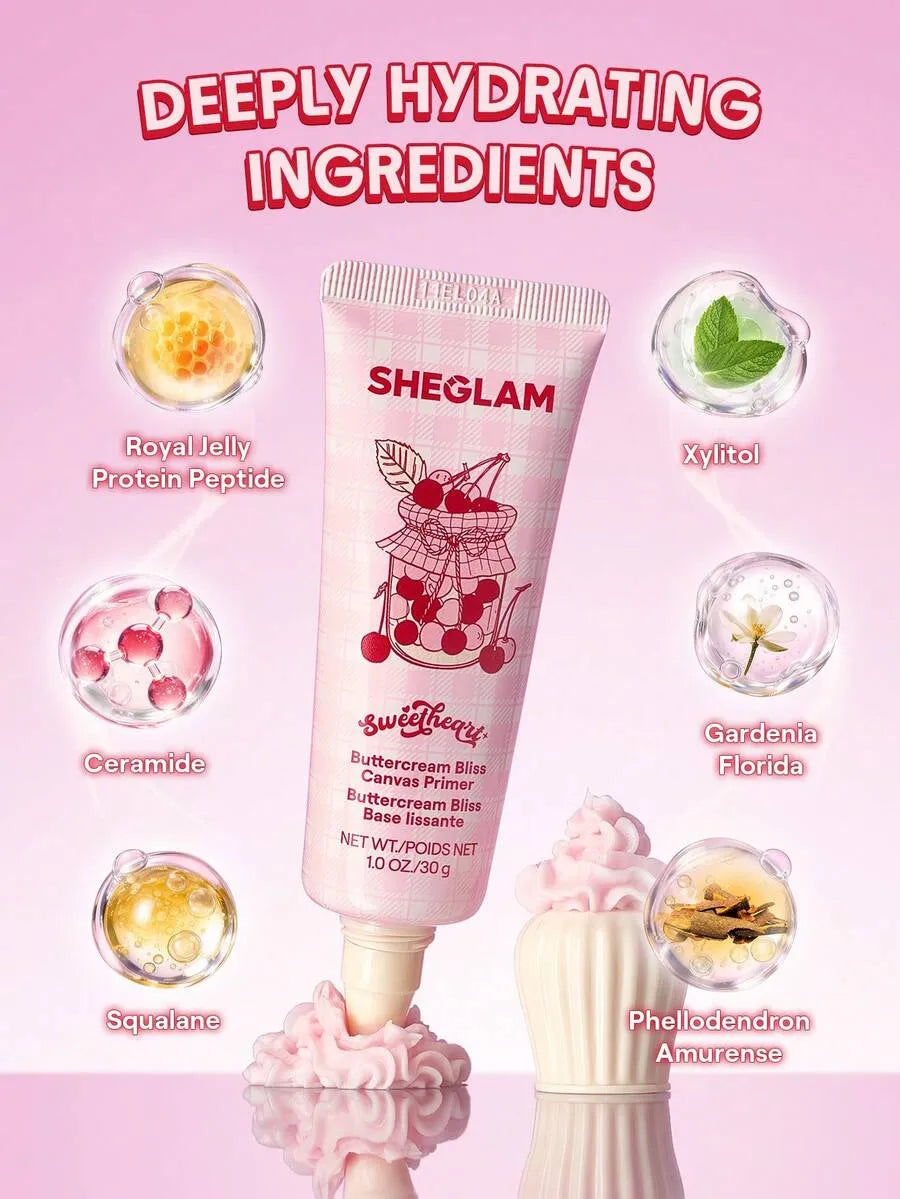 SHEIN SHEGLAM Sweetheart Collection Buttercream Bliss Canvas برايمر جل مرطب بلون وردي فاتح
