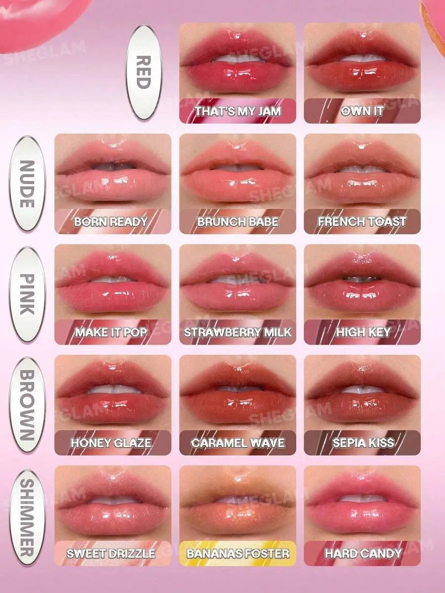 SHEIN SHEGLAM Glass Lock Air That's My Jam ملمع شفاه بلون  بلمعة لامعة