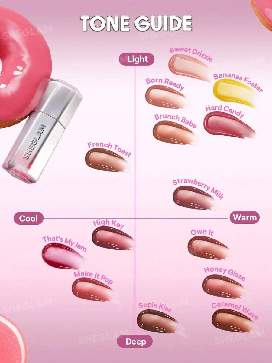 SHEIN SHEGLAM Glass Lock Air That's My Jam ملمع شفاه بلون  بلمعة لامعة