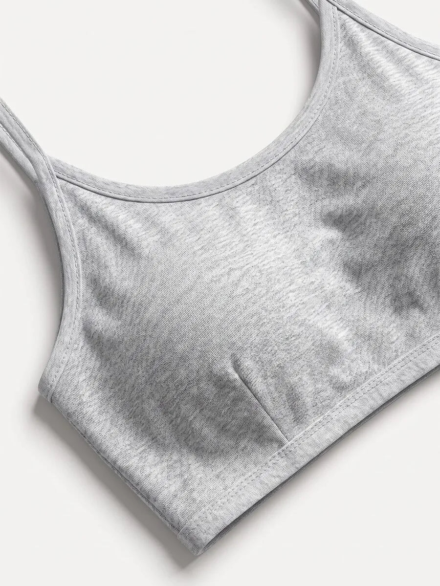 SHEIN MOD طقم 3 حمالات صدر نسائية بدون سلك ومبطنة قليلاً ومتعددة الألوان