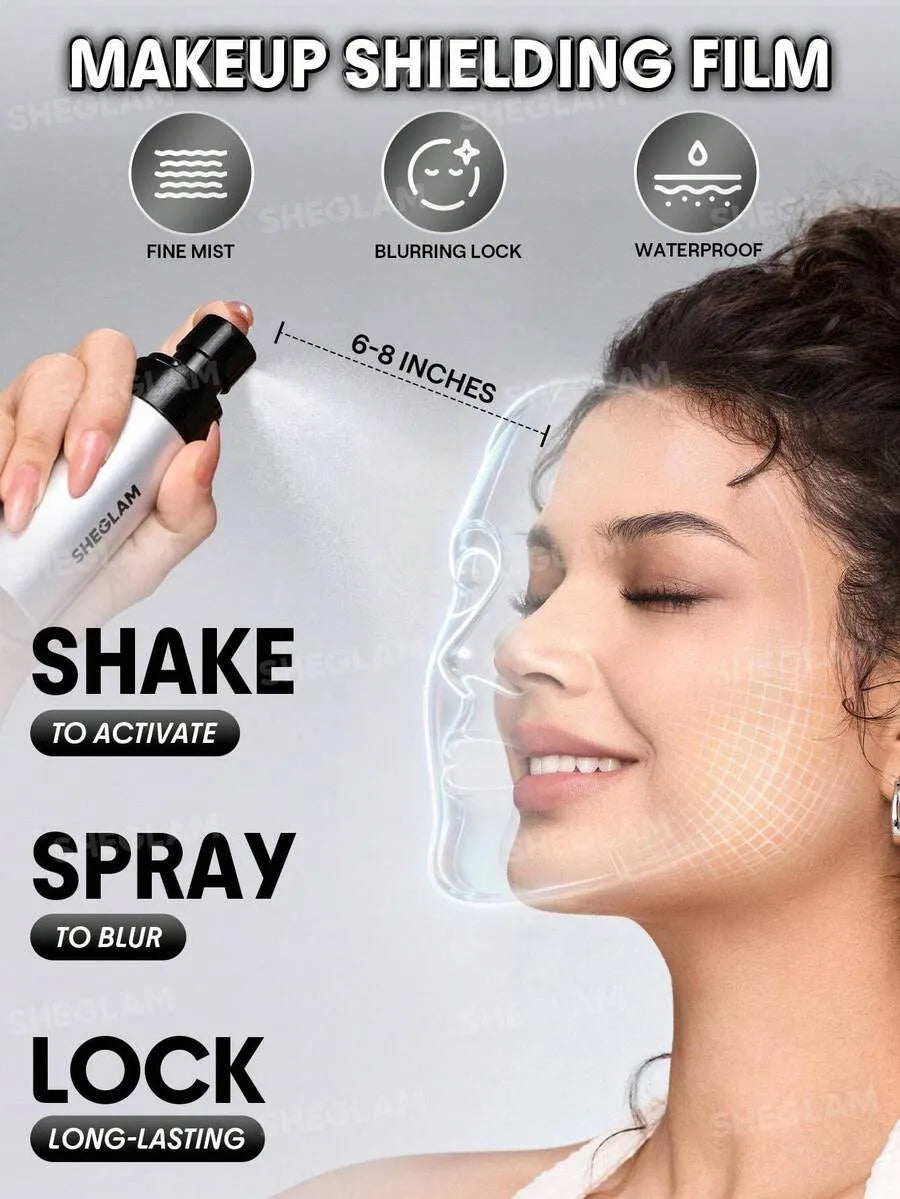 SHEIN SHEGLAM Camera On طقم بخاخ تثبيت المكياج وبودرة تثبيت من قطعتين بلمسة مطفية