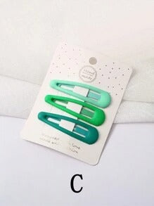 SHEIN مجموعة مشابك شعر وردية بتصميم قلب وكوكب