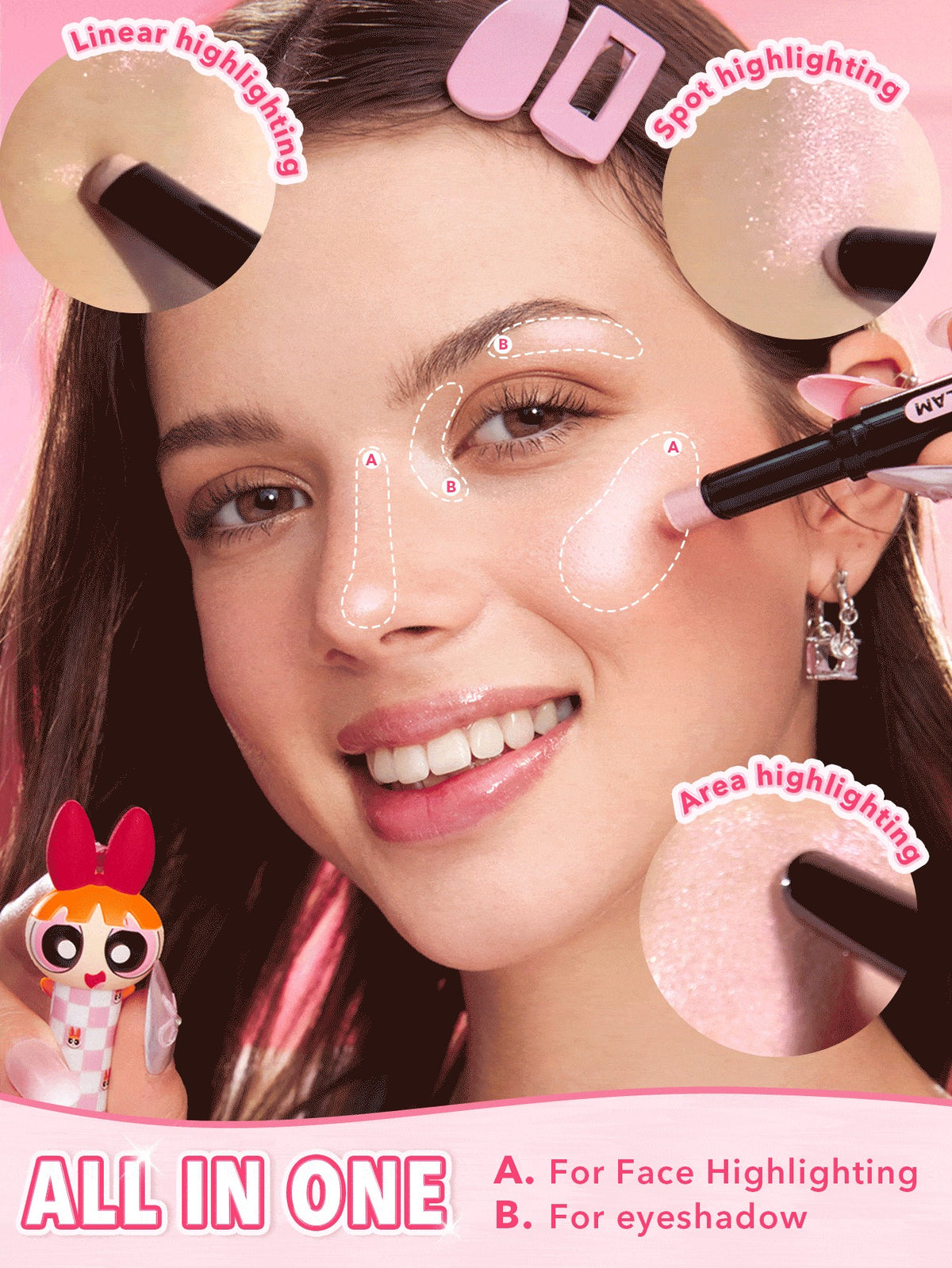 SHEGLAM X Powerpuff Girls SUGAR هايلايتر كريمي بلون