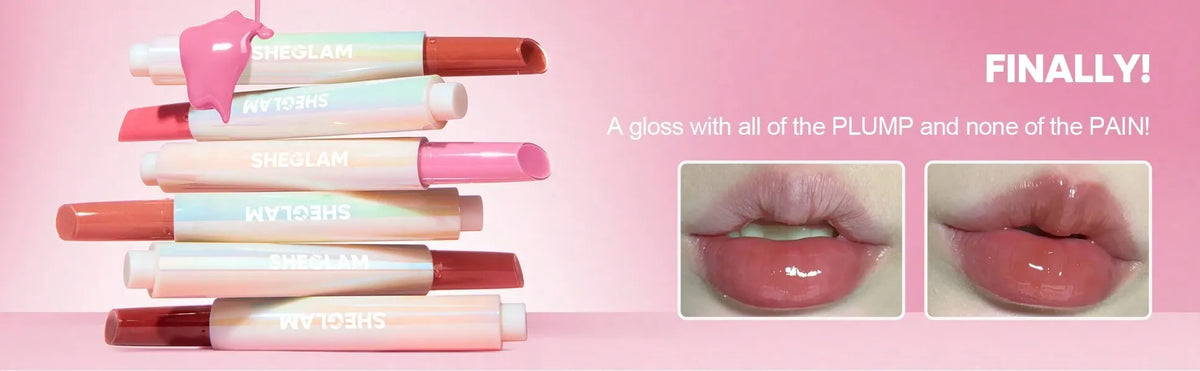 SHEIN SHEGLAM Pout-Perfect Berry Season ملمع شفاه لامع بلون