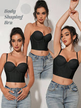 SHEIN حمالة صدر سوداء رافعة وداعمة ومريحة