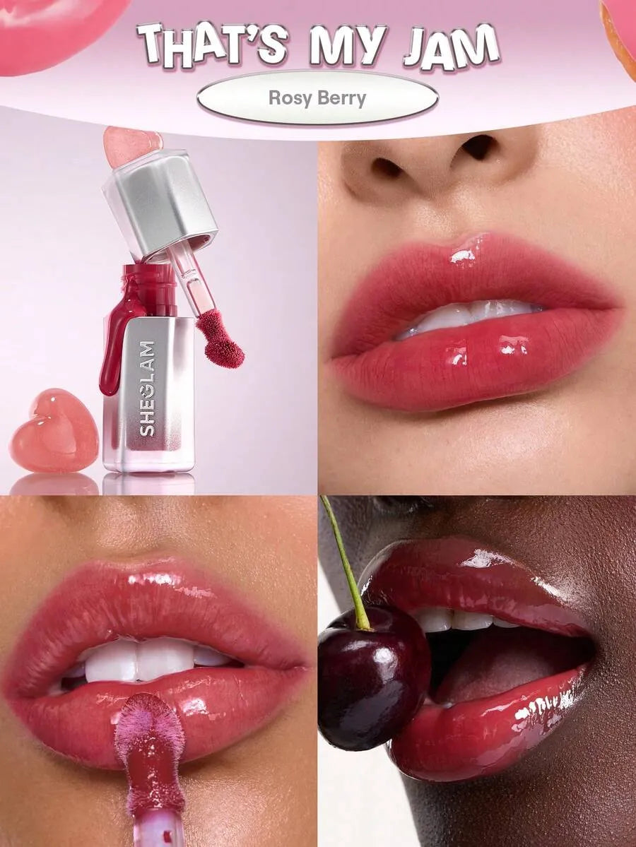 SHEIN SHEGLAM Glass Lock Air That's My Jam ملمع شفاه بلون  بلمعة لامعة