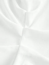 SHEIN MOD قميص نسائي بياقة وأكمام طويلة وأزرار أمامية ومشد خصر بلون أزرق وأبيض