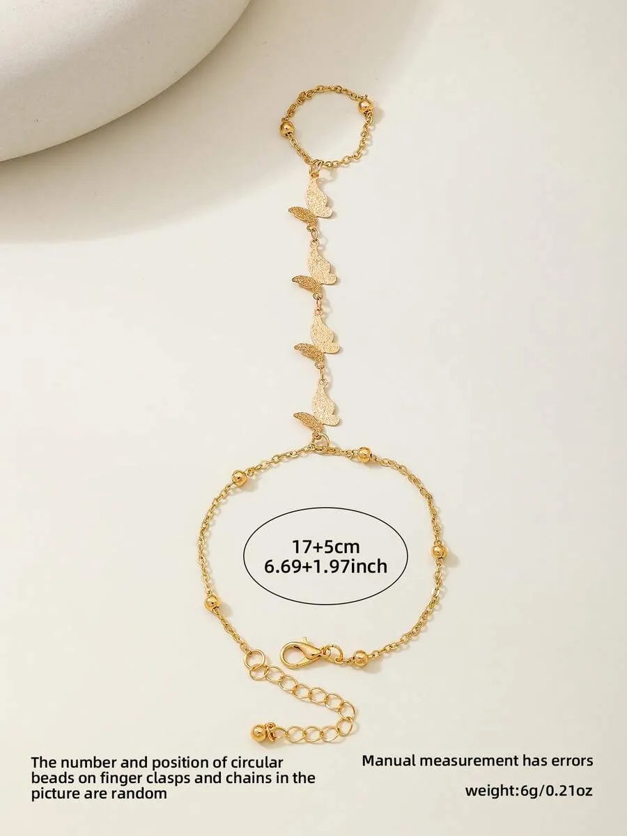 SHEIN سوار إصبع ذهبي بشكل فراشة قطعة واحدة