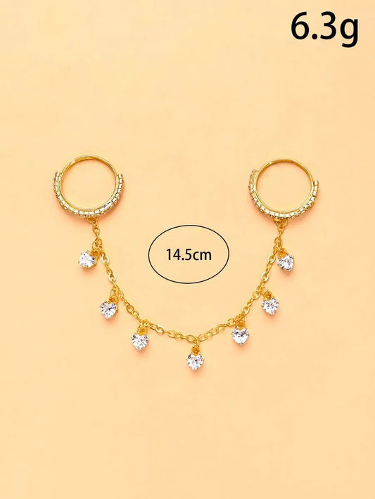 SHEIN خاتم بتصميم قلب بسيط وشرابات للنساء