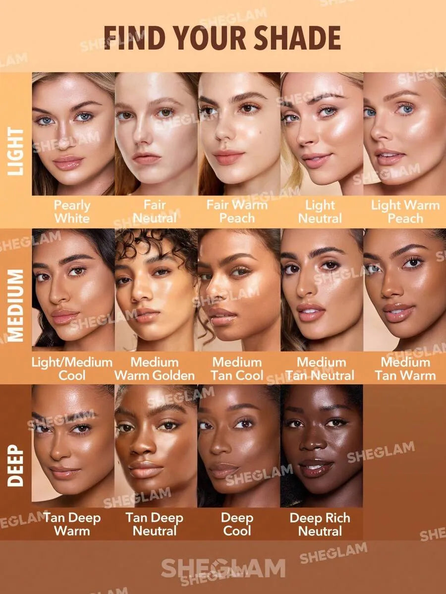 SHEIN SHEGLAM Sunburst Glow Medium Tan Cool ميكسر مكياج متوهج بلون