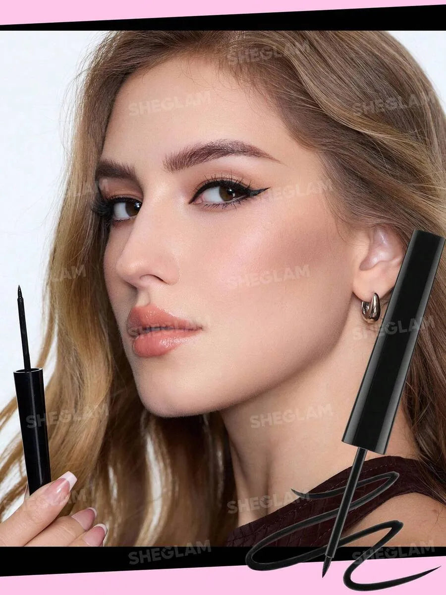 SHEIN SHEGLAM Stay Inked محدد عيون سائل مطفي بلون أسود