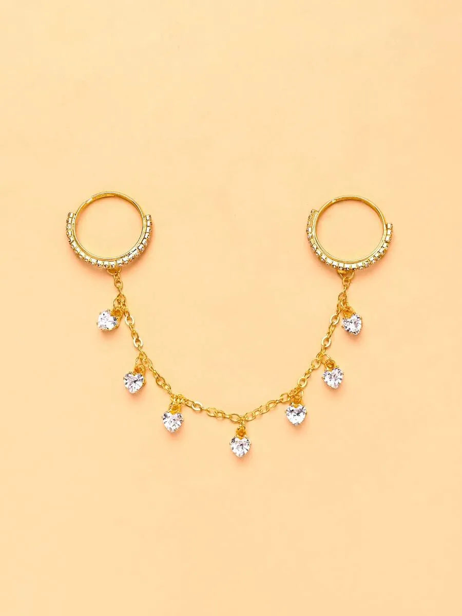 SHEIN خاتم بتصميم قلب بسيط وشرابات للنساء
