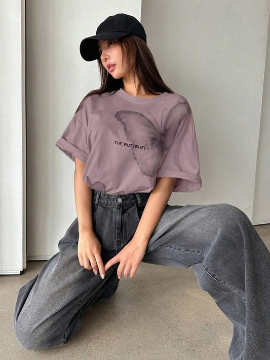 SHEIN DAZY تيشيرت نسائي كاجوال