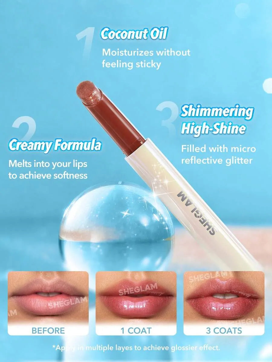 SHEIN SHEGLAM Pout-Perfect Violet Fizz ملمع شفاه لامع بلون