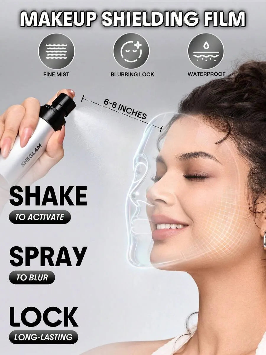 SHEIN SHEGLAM Camera On طقم بخاخ تثبيت المكياج وبودرة تثبيت من قطعتين بلمسة مطفية