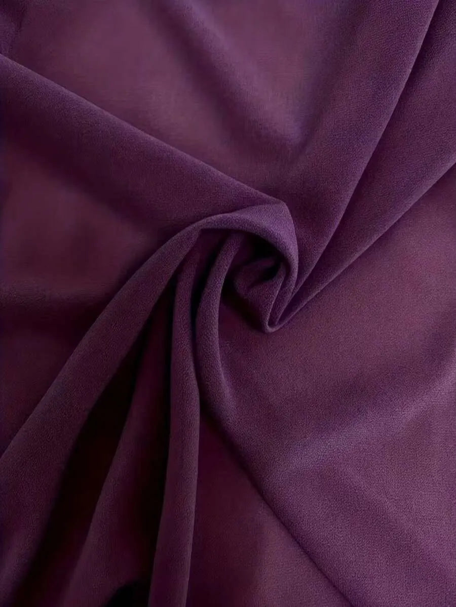 SHEIN بلوزة شيفون نسائية بكشكش وأكمام قصيرة بطراز فرنسي