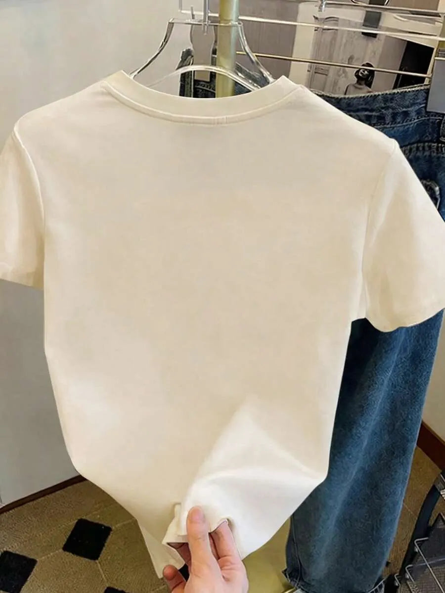 SHEIN تي شيرت نسائي صيفي أنيق