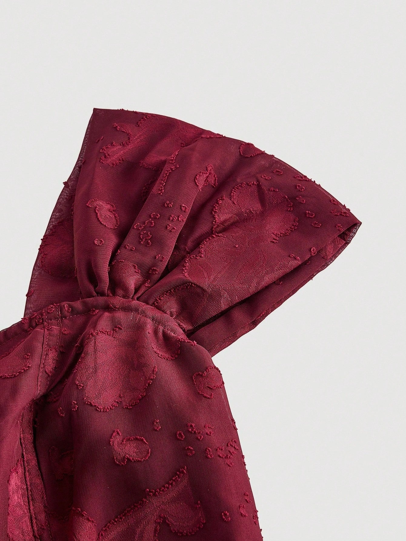SHEIN MOD فستان أحمر رومانسي مكشوف الكتف