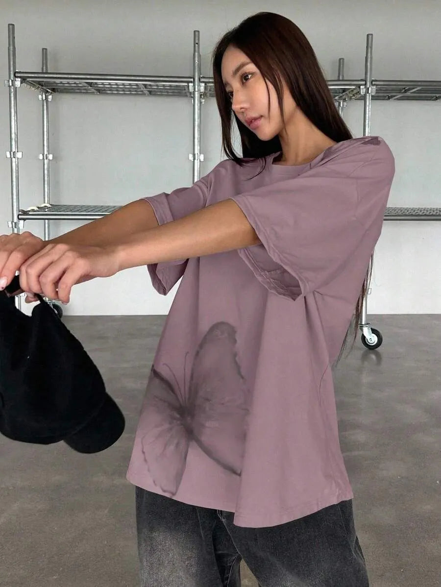 SHEIN DAZY تيشيرت نسائي كاجوال