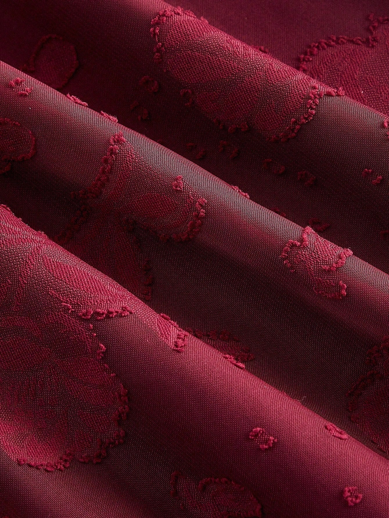 SHEIN MOD فستان أحمر رومانسي مكشوف الكتف
