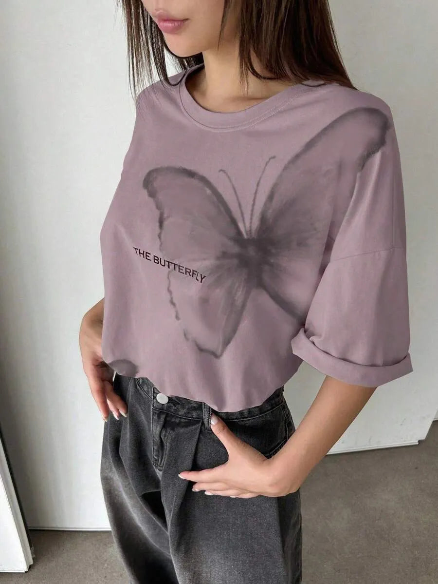 SHEIN DAZY تيشيرت نسائي كاجوال