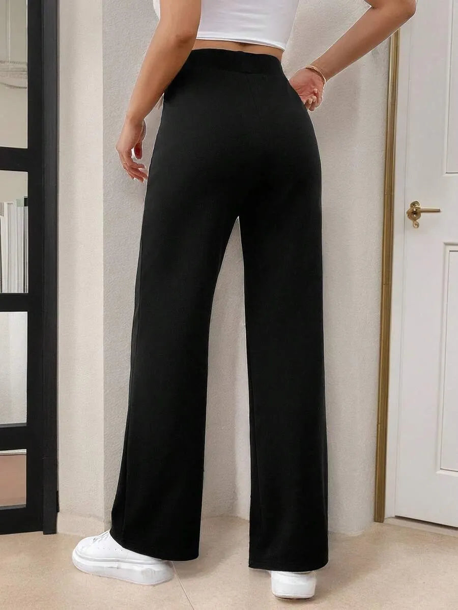 SHEIN Frenchy بنطلون نسائي مستقيم بطبعة جلد النمر
