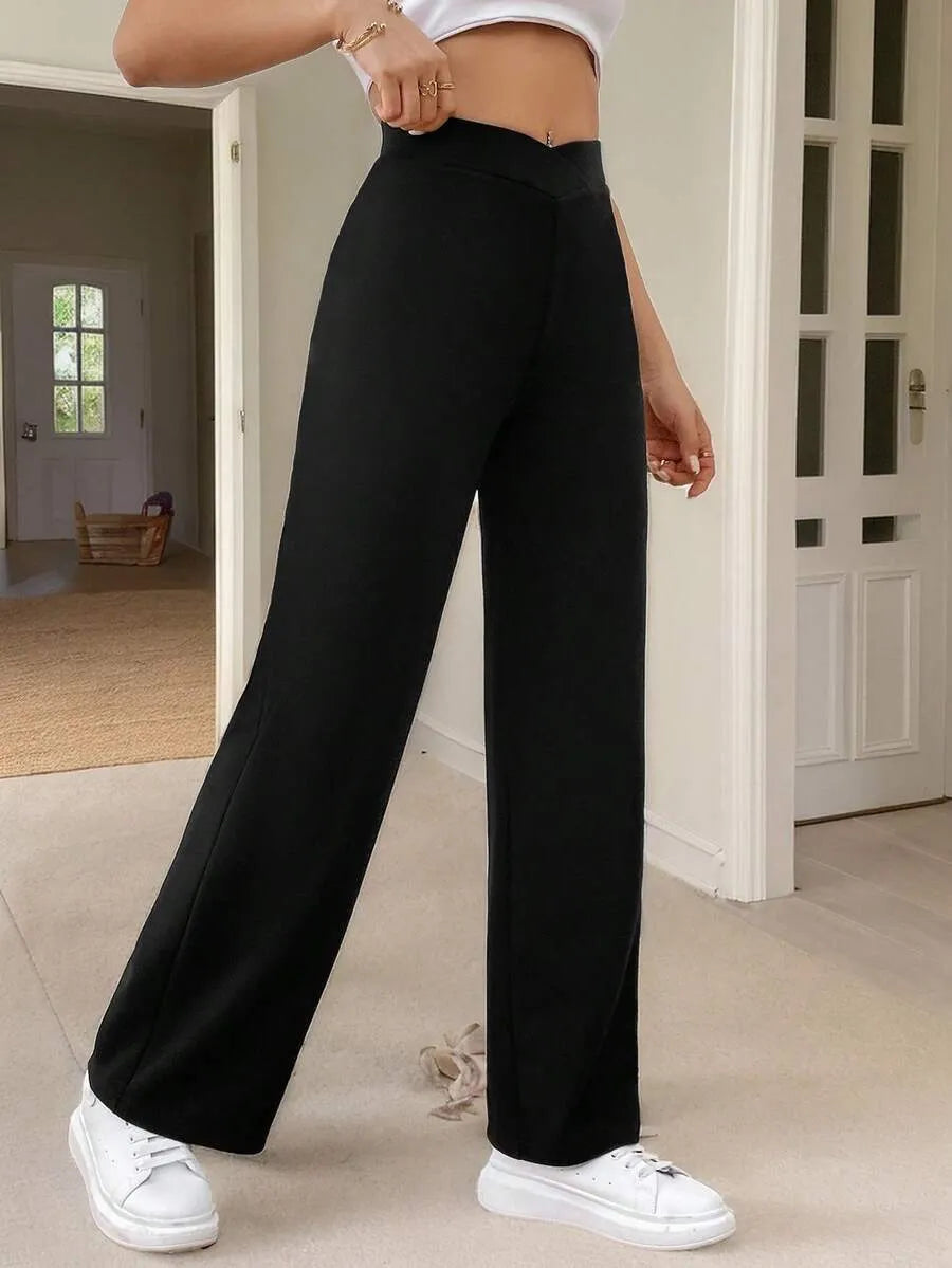 SHEIN Frenchy بنطلون نسائي مستقيم بطبعة جلد النمر