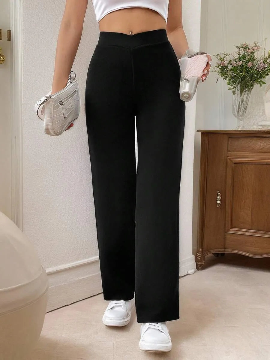 SHEIN Frenchy بنطلون نسائي مستقيم بطبعة جلد النمر