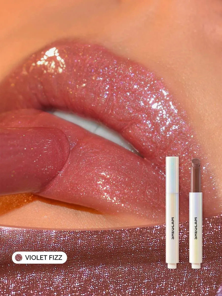 SHEIN SHEGLAM Pout-Perfect Violet Fizz ملمع شفاه لامع بلون